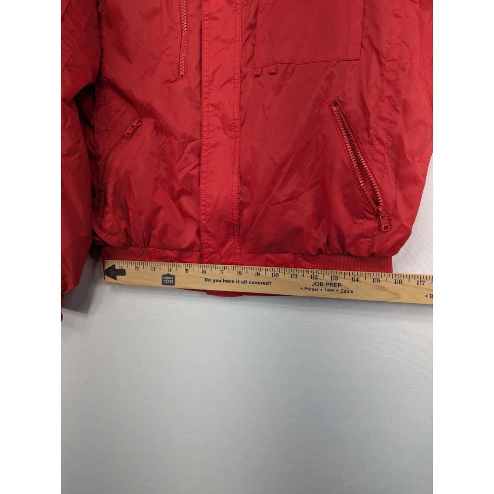 Vintage NHRA Drag Racing Bomber Jacket Red Nylon Windbreaker Mens Medium J10